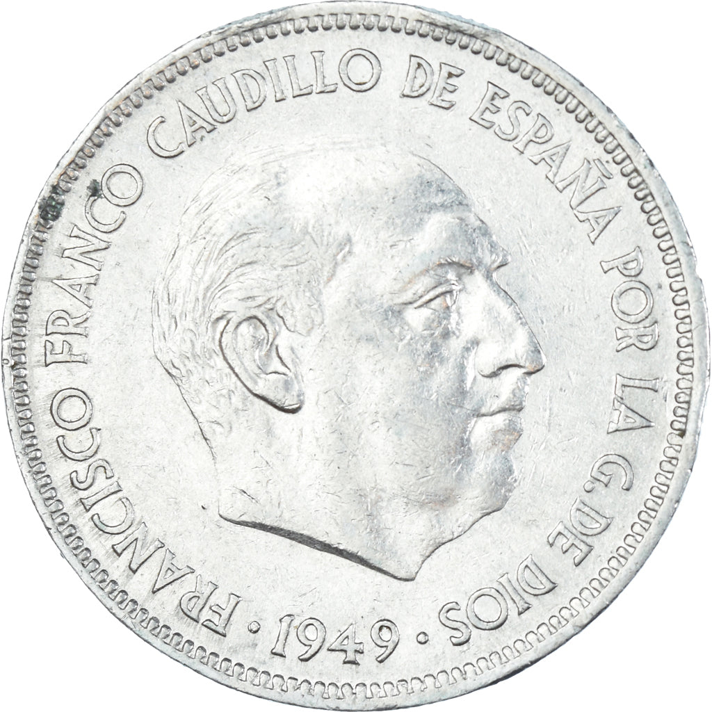 Moneta, Hiszpania, 5 Pesetas, 1949