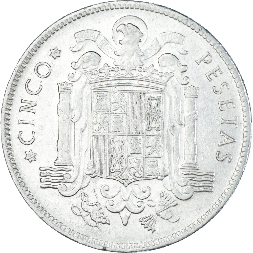 Moneta, Hiszpania, 5 Pesetas, 1949