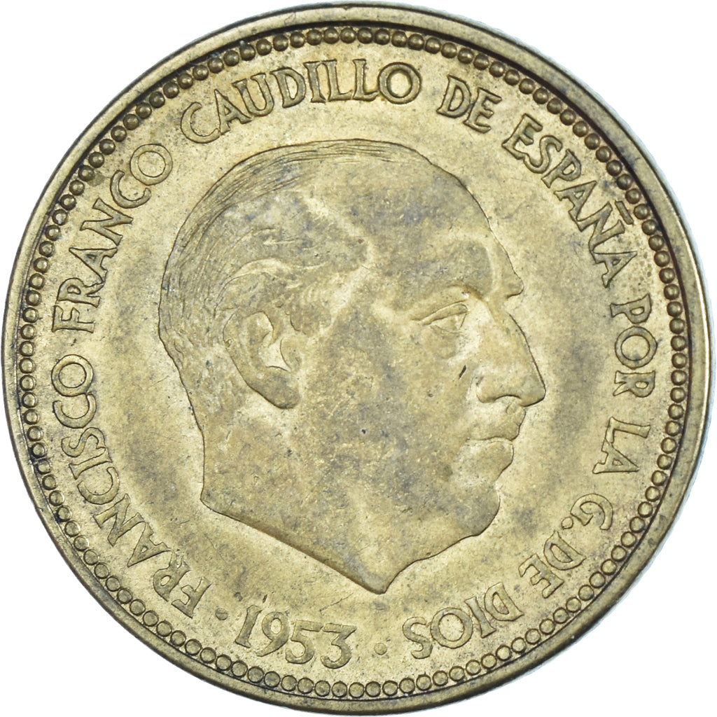 Moeda, Espanha, 2-1/2 Pesetas, 1953