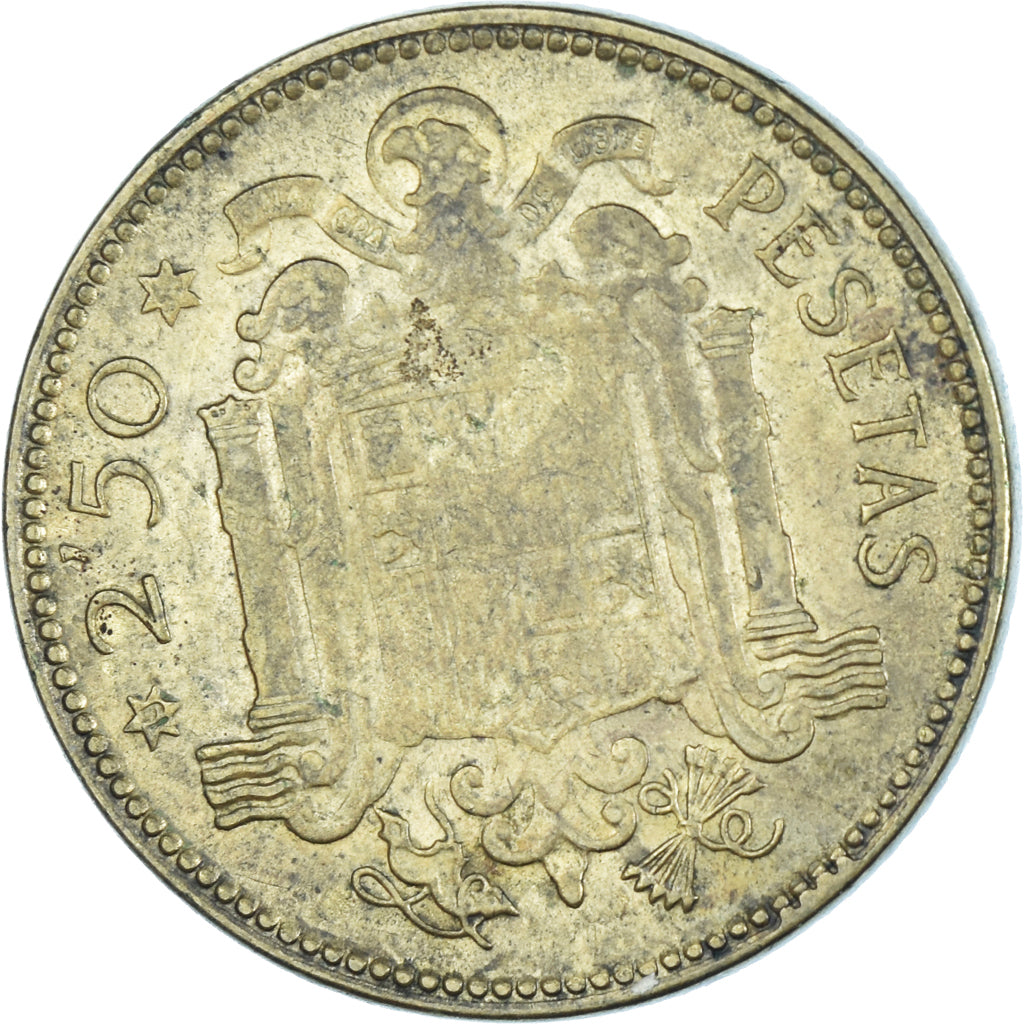 Moeda, Espanha, 2-1/2 Pesetas, 1953