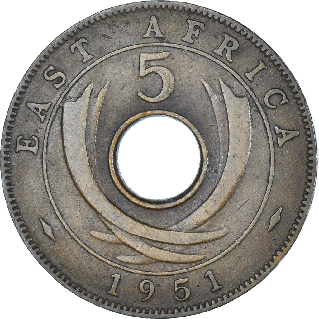 Monnaie, Afrique Orientale, 5 Cents, 1951