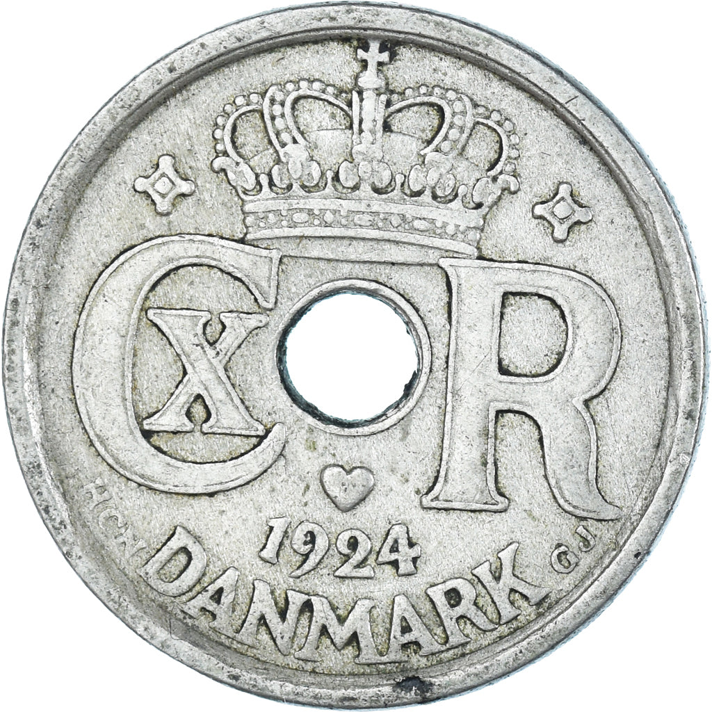 Moneta, Danimarca, 25 Öre, 1924