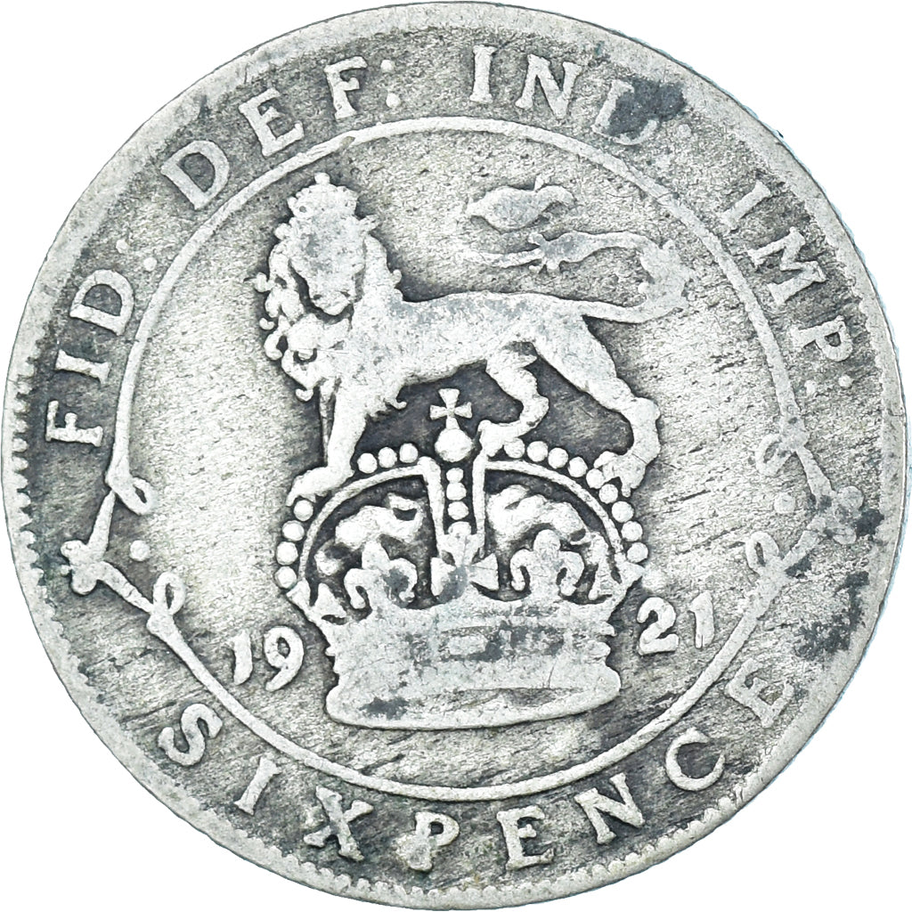 Moeda, Grã-Bretanha, 6 Pence, 1921