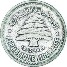 Coin, Lebanon, 50 Piastres, 1952