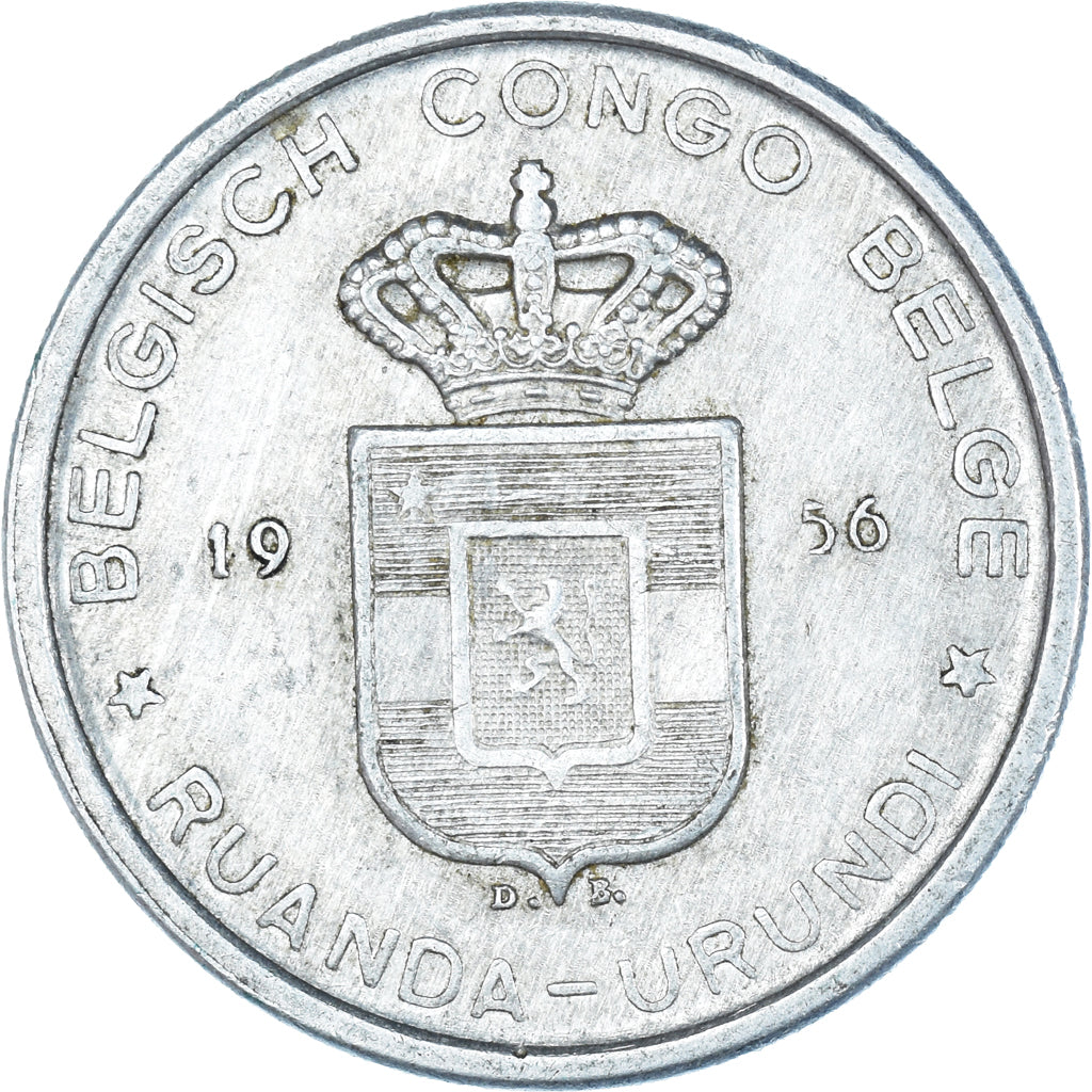 Moneda, Congo belga, 5 Francs, 1956