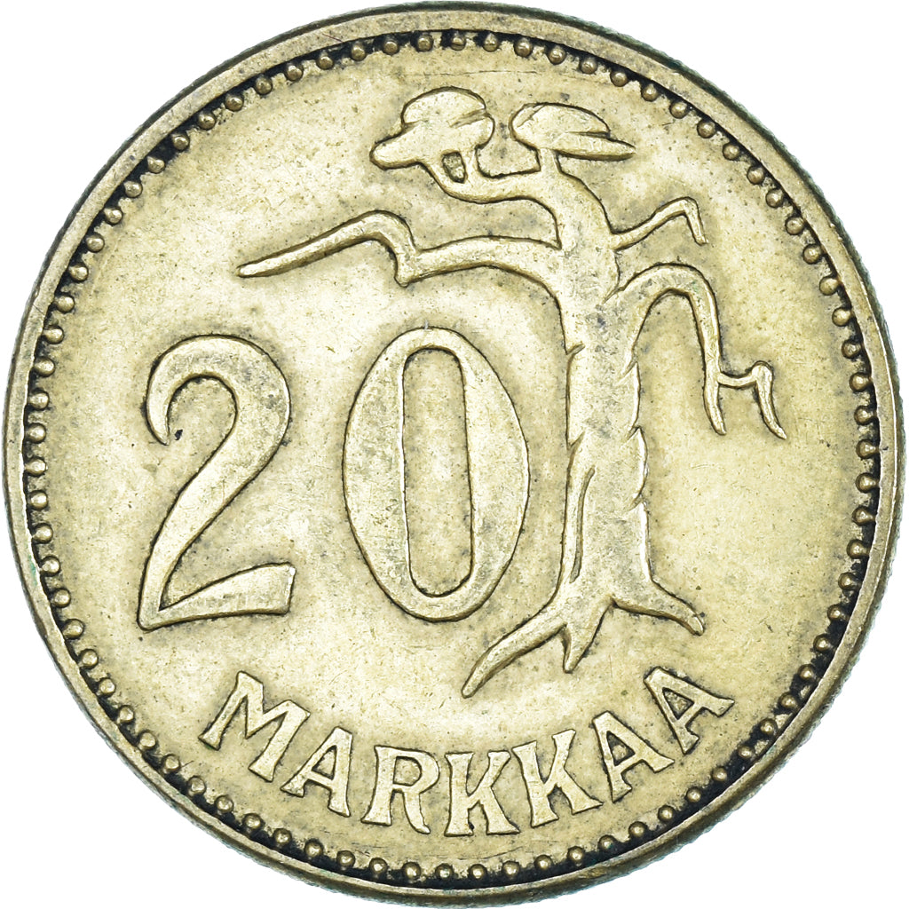 Moneta, Finlandia, 20 Markkaa, 1960
