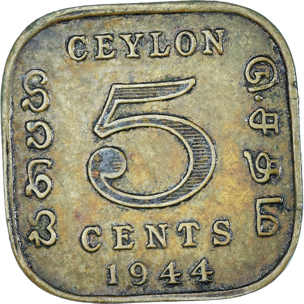 Münze, Ceylon, 5 Cents, 1944