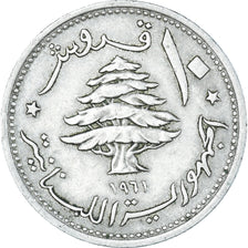 Coin, Lebanon, 10 Piastres, 1961