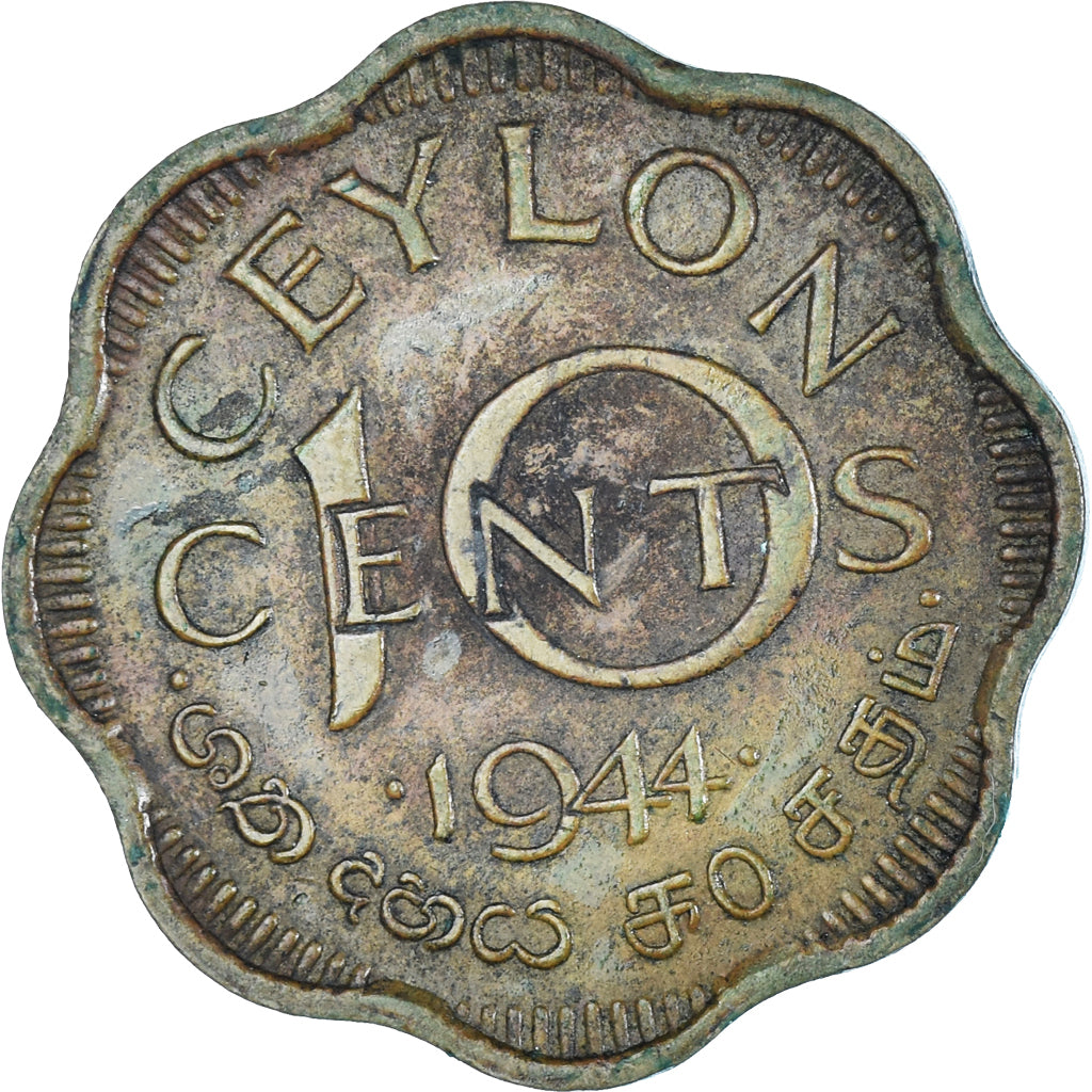 Monnaie, Sri Lanka , 10 Cents, 1944