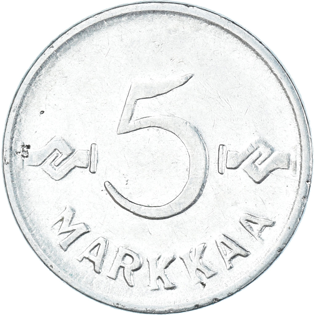 Monnaie, Finlande, 5 Markkaa, 1955