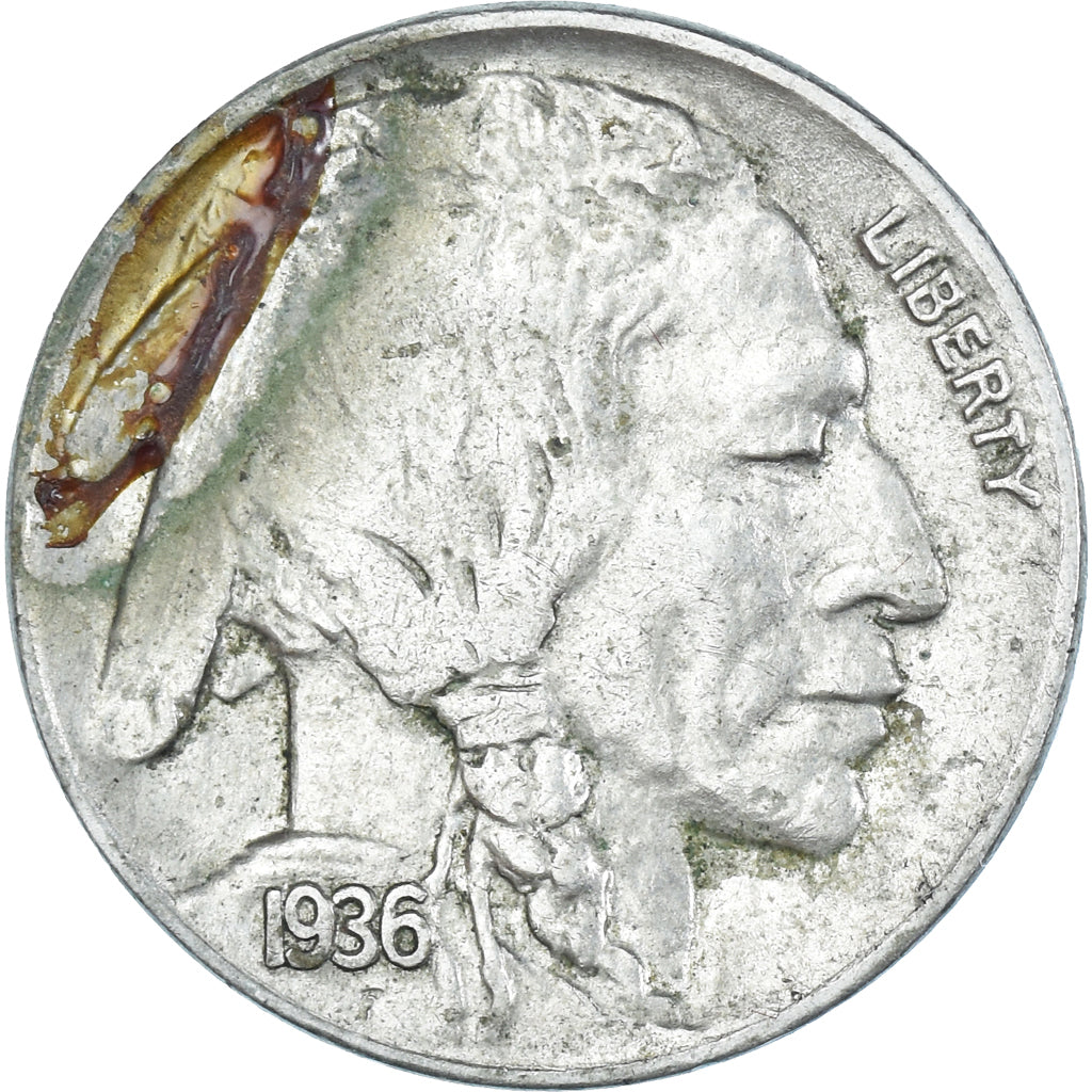 Coin, United States, 5 Cents, 1936