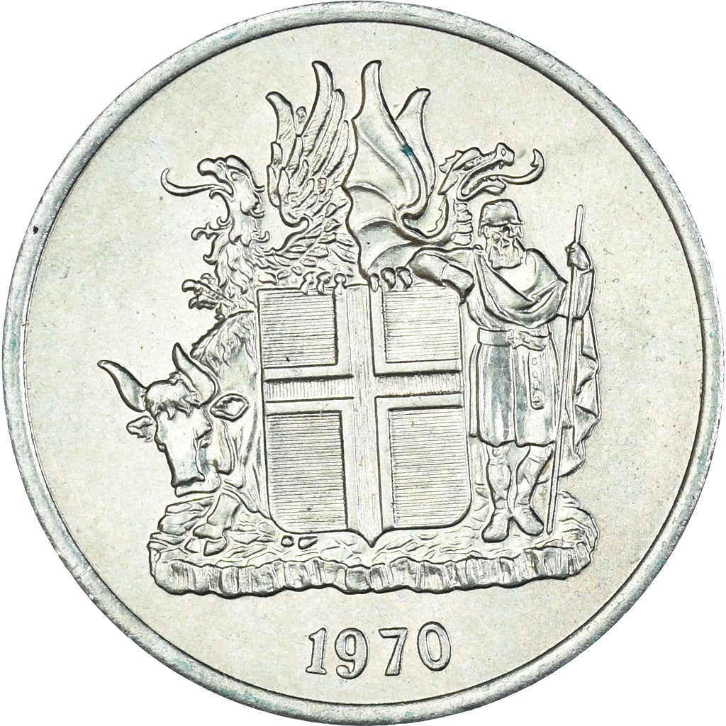 Coin, Iceland, 5 Kronur, 1970