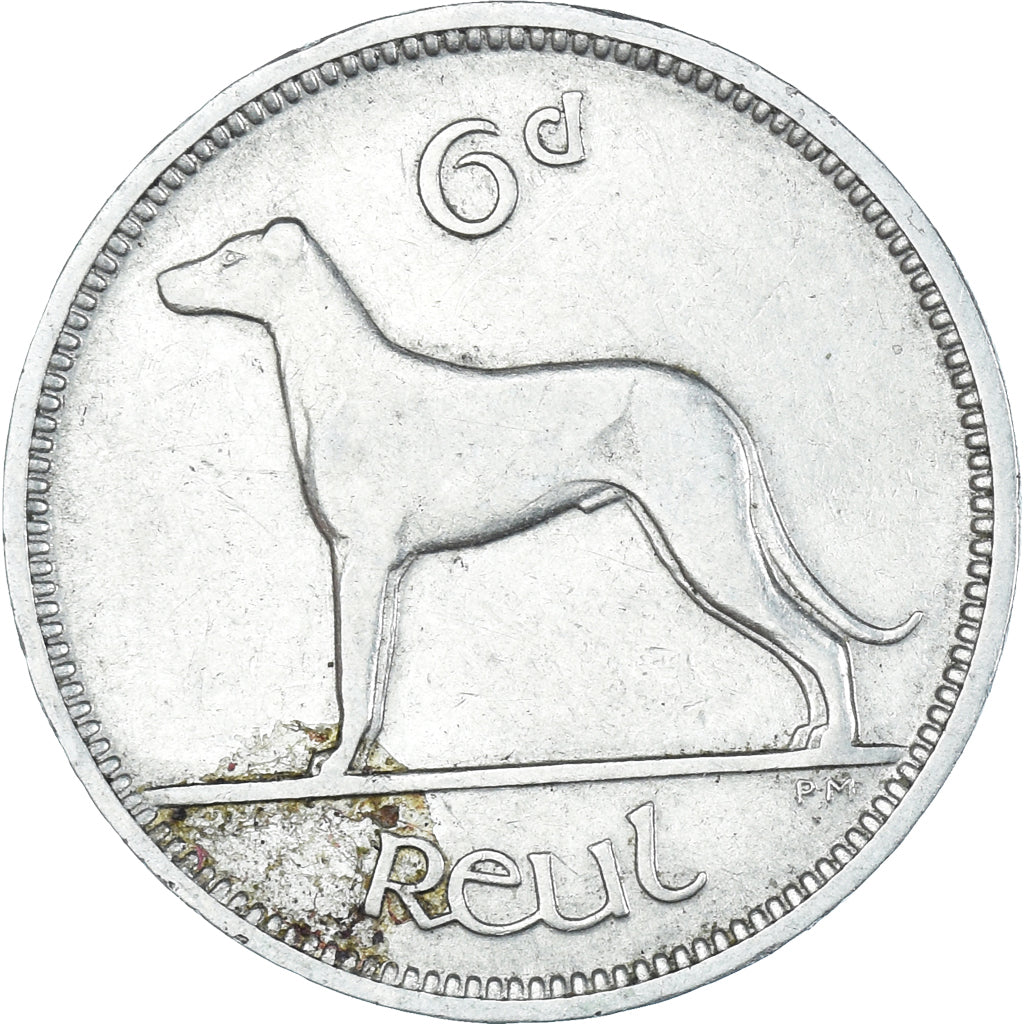 Moeda, Irlanda, 6 Pence, 1928