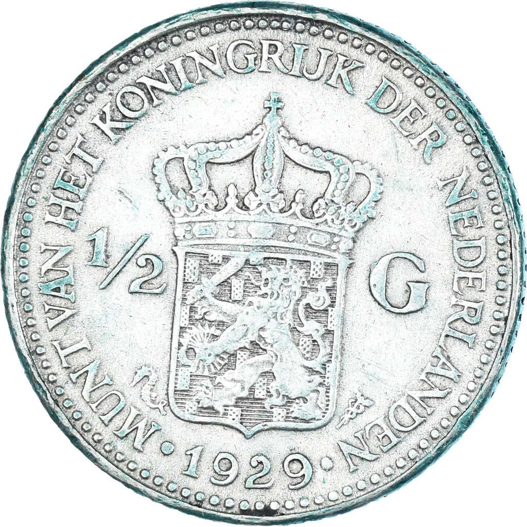 Munten, Nederland, 1/2 Gulden, 1929