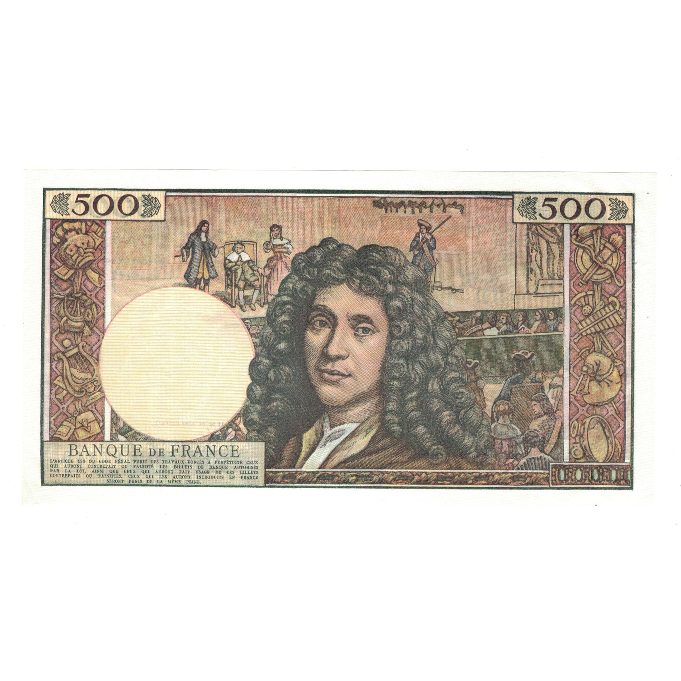 Francia, 500 Nouveaux Francs, Molière, 1964, 1964-12-03, SPL, Fayette:60.07