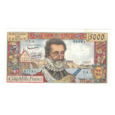 França, 5000 Francs, Henri IV, 1957, 1957-02-07, UNC(64), Fayette:49.01