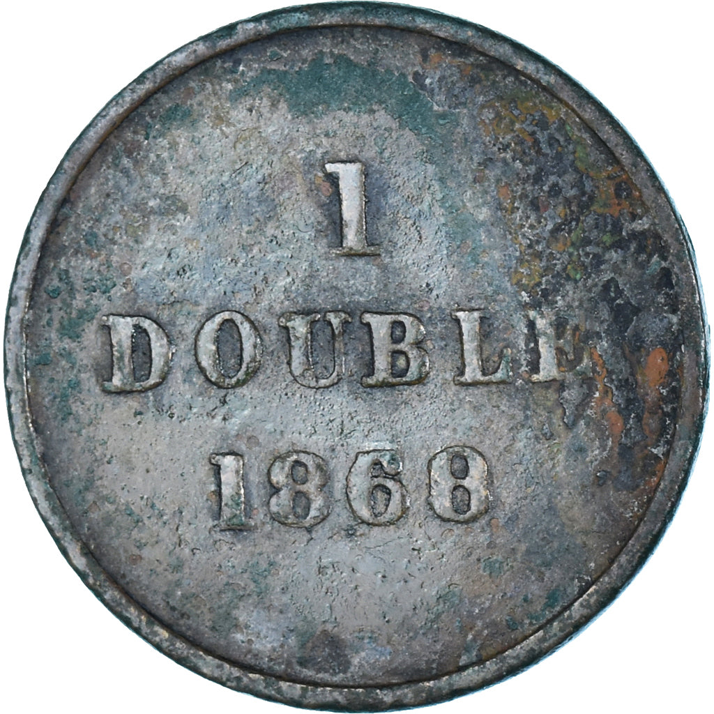 Monnaie, Guernesey, Double, 1868