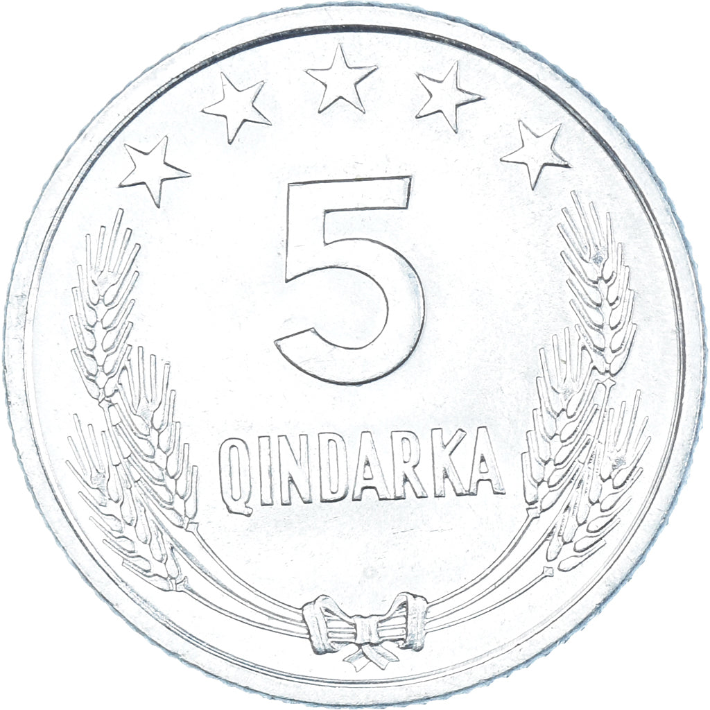 Moeda, Albânia, 5 Qindarka, 1969