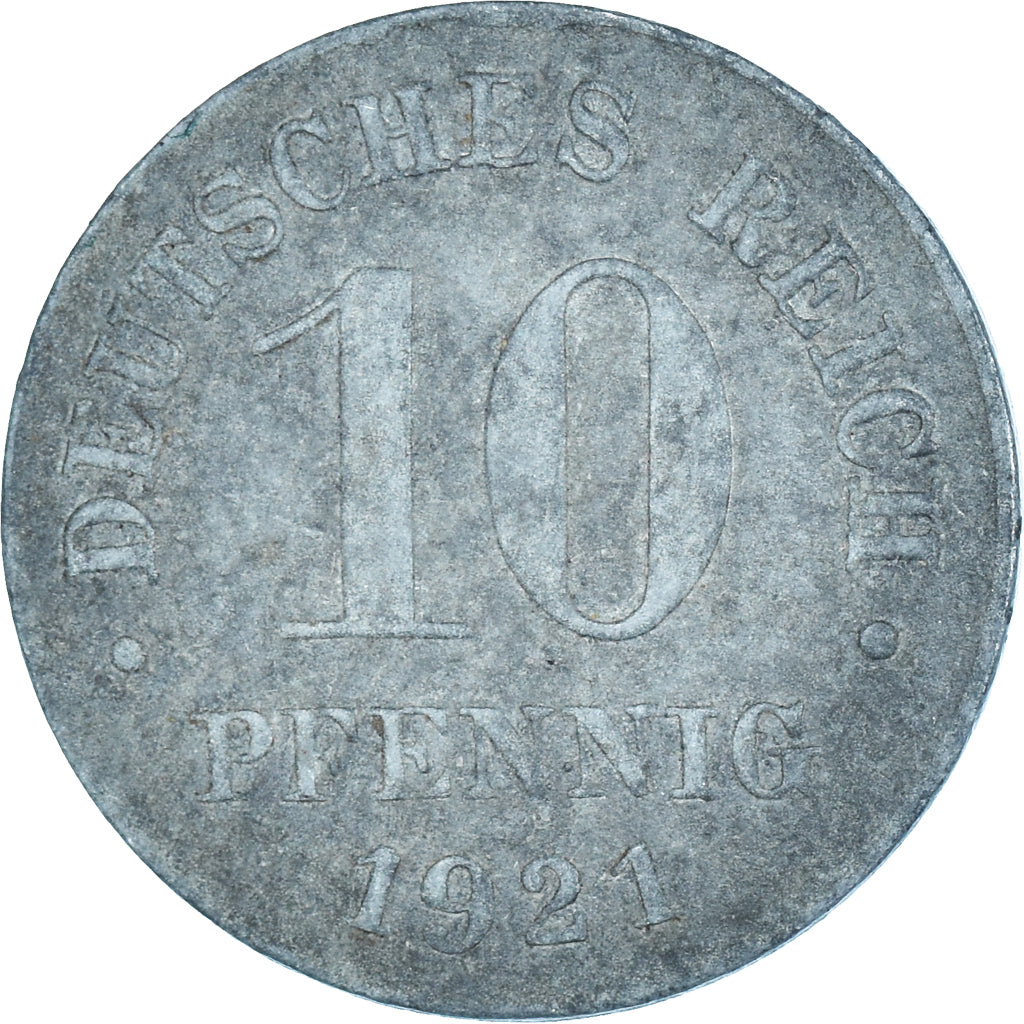 Münze, Deutschland, Weimarer Republik, 10 Pfennig, 1921