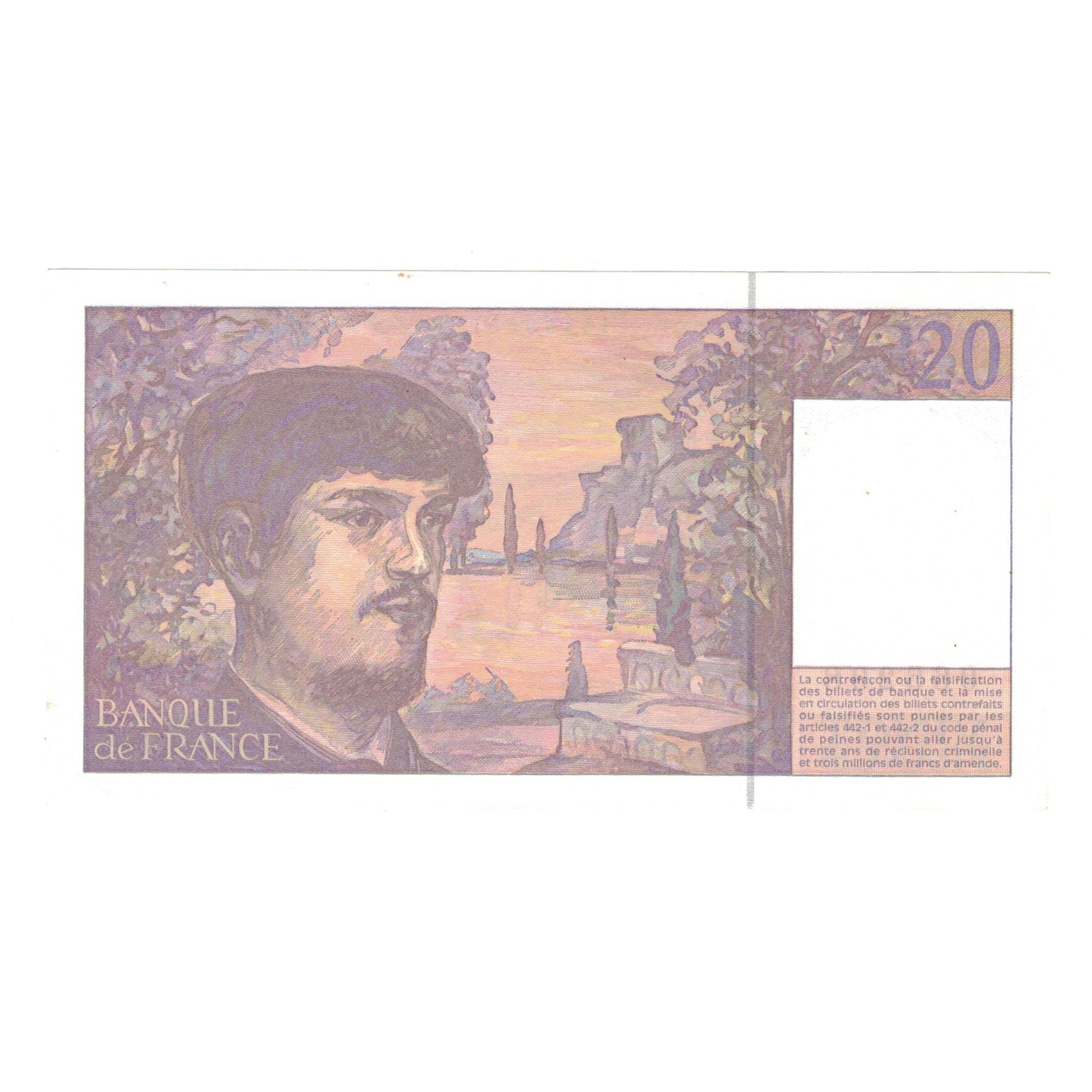 França, 20 Francs, Debussy, 1997, UNC(65-70), Fayette:66ter.2, KM:151i