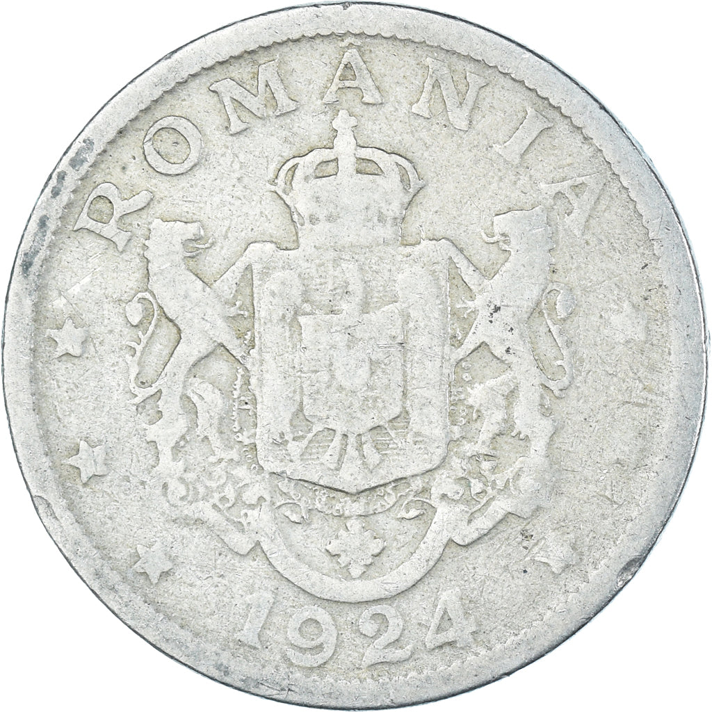 Monnaie, Roumanie, 2 Lei, 1924