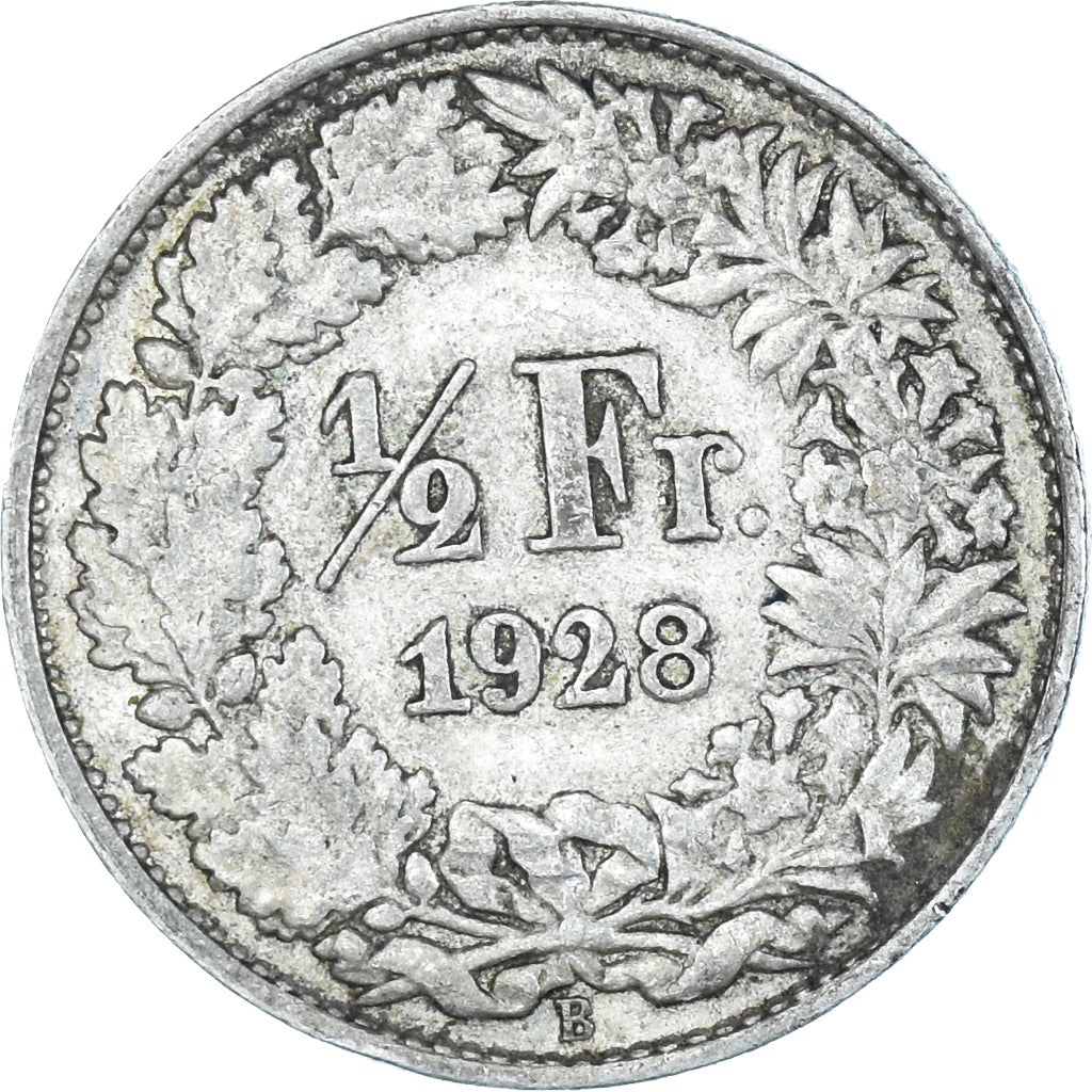 Moeda, Suíça, 1/2 Franc, 1928