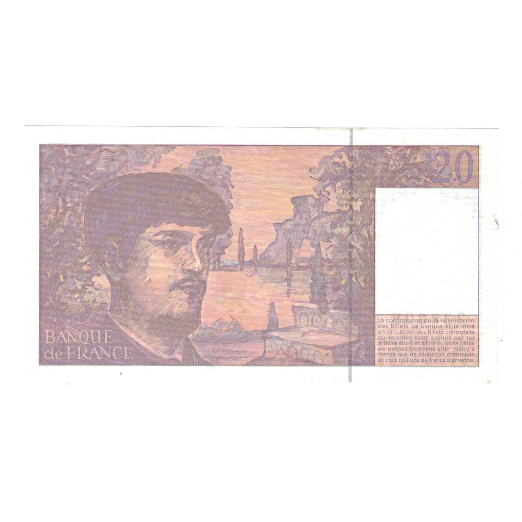 França, 20 Francs, Debussy, 1997, UNC(63), Fayette:66ter.2, KM:151i