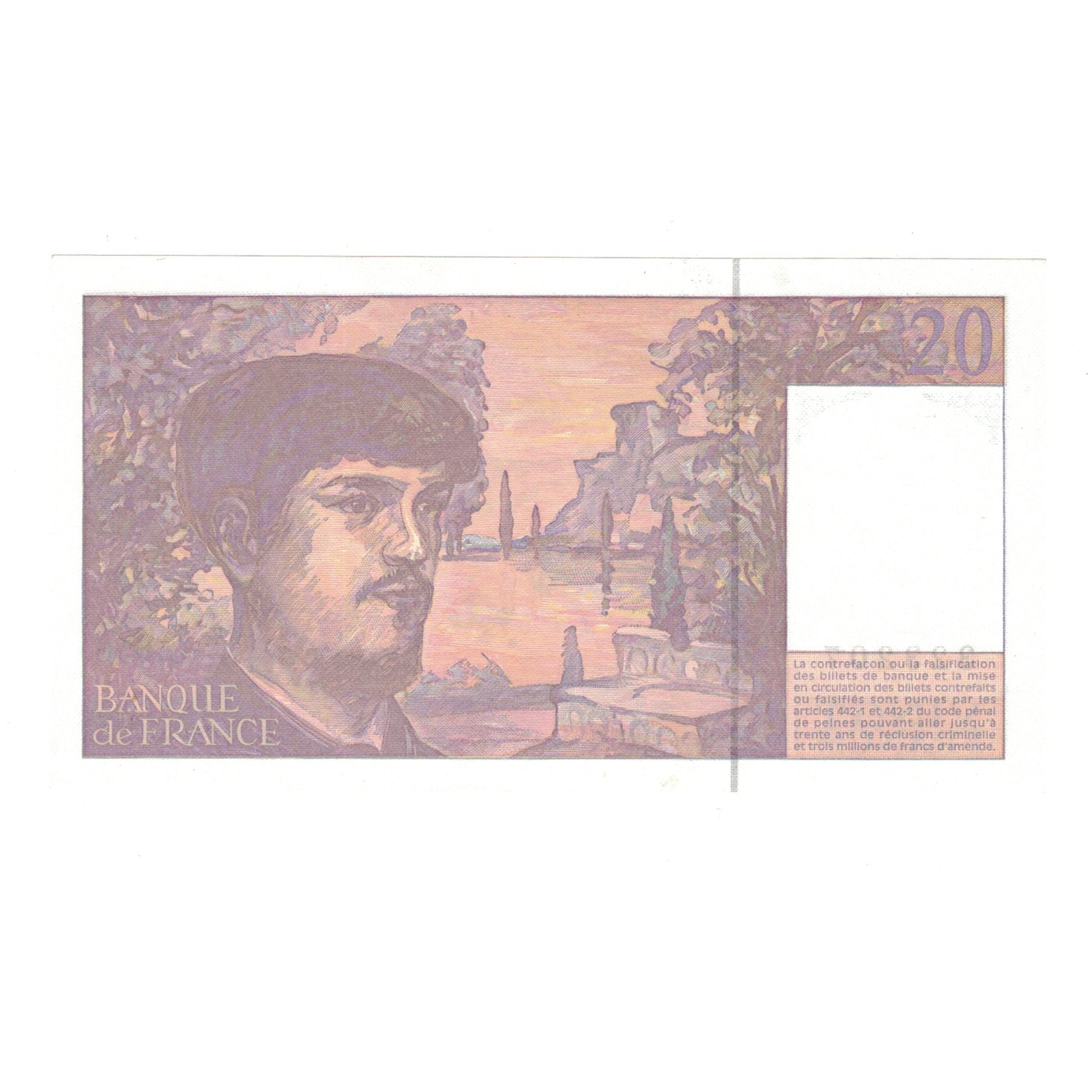 Francja, 20 Francs, Debussy, 1997, UNC(63), Fayette:66ter.2, KM:151i