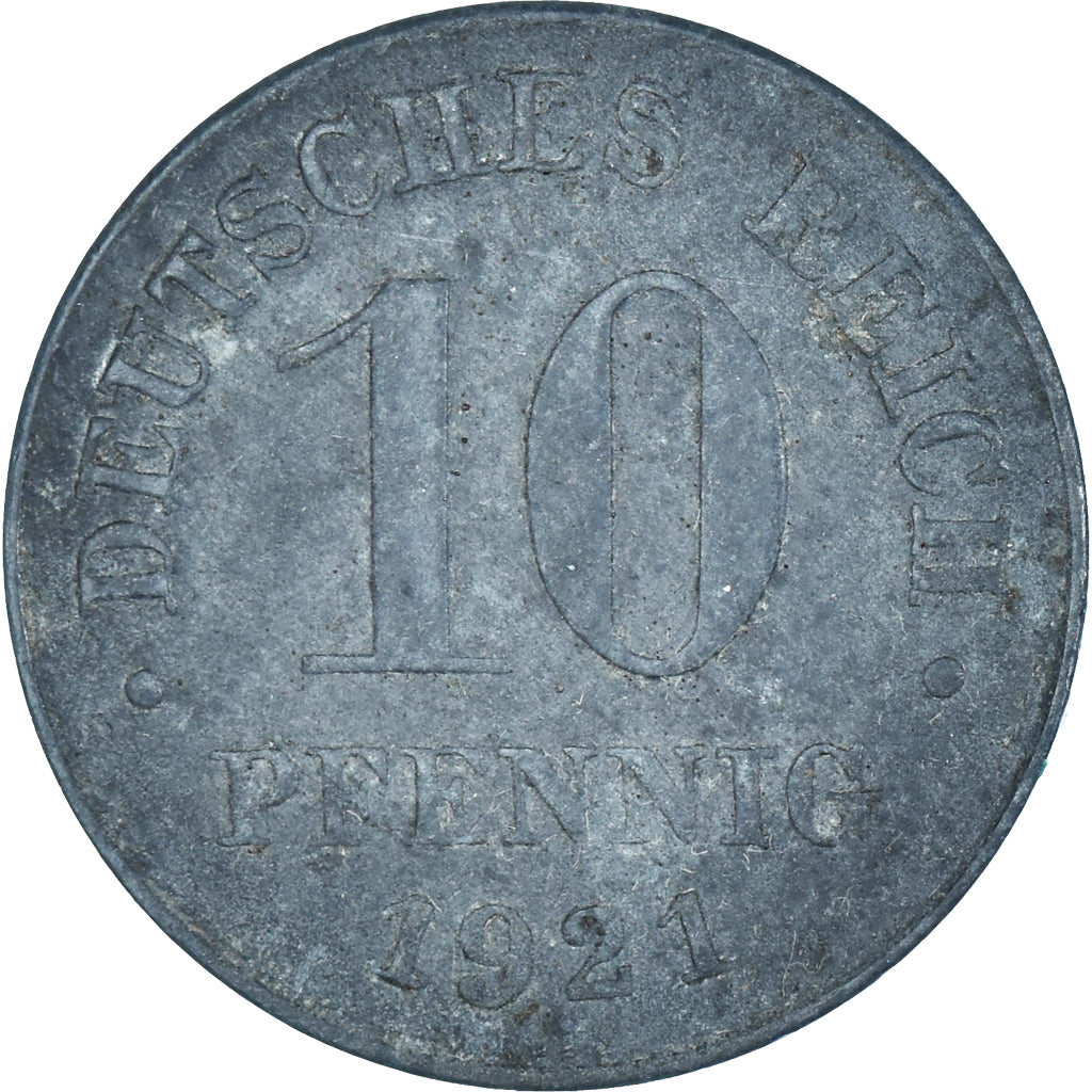 Munten, Duitsland, 10 Pfennig, 1921
