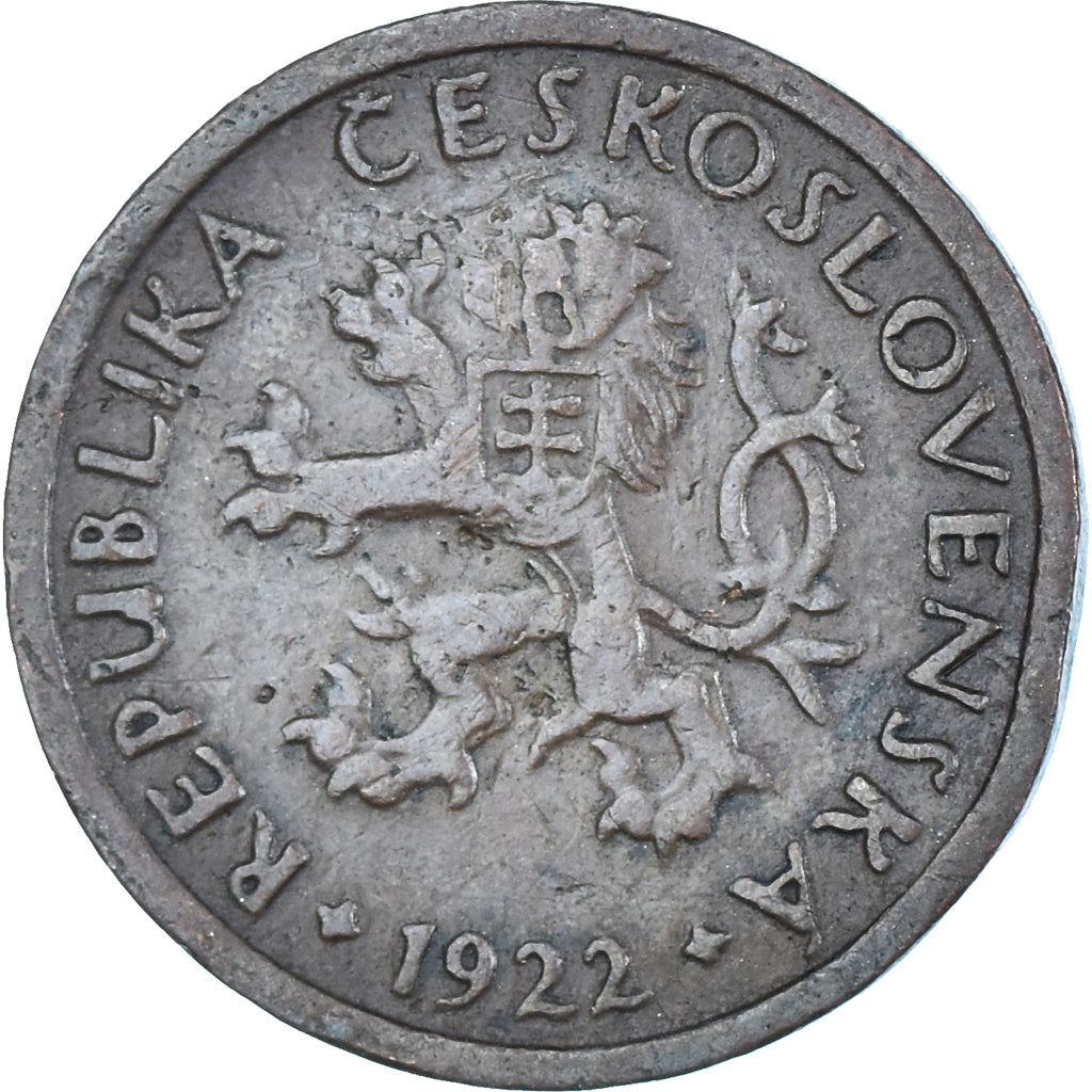 Monnaie, Tchécoslovaquie, 10 Haleru, 1922