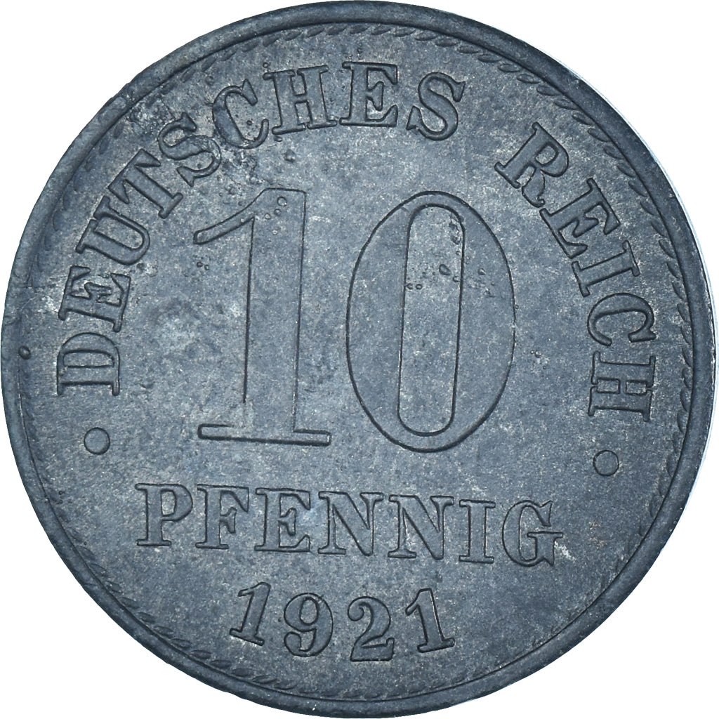 Moneta, Niemcy, 10 Pfennig, 1921