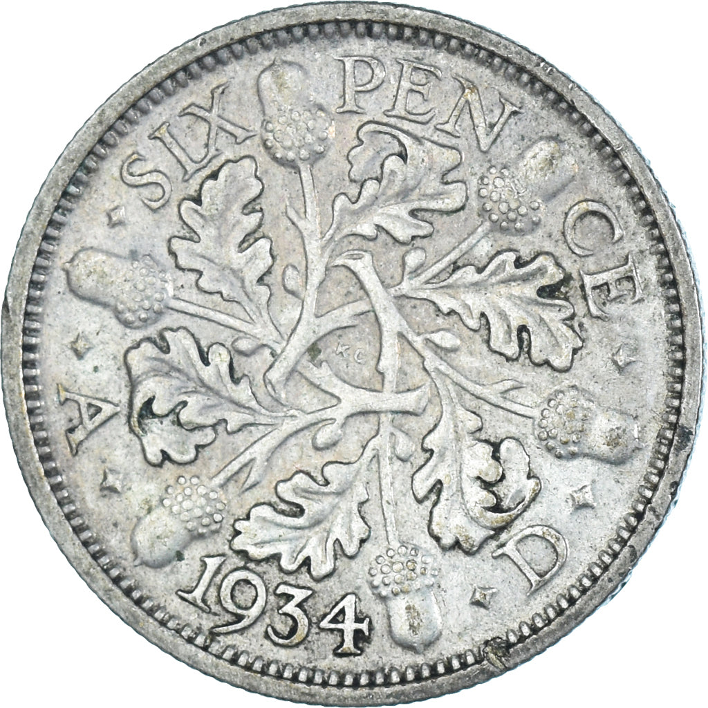 Moneta, Wielka Brytania, 6 Pence, 1934