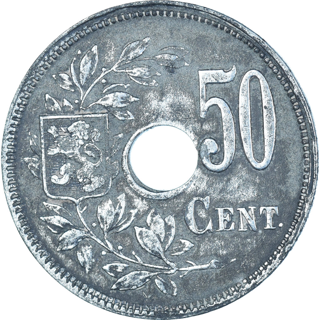 Coin, Belgium, 50 Centimes, 1918