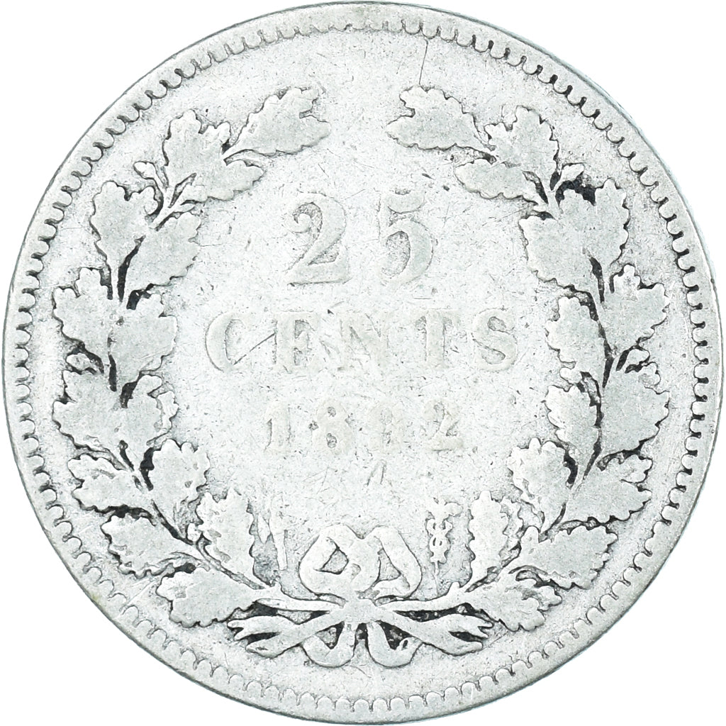 Münze, Niederlande, 25 Cents, 1892