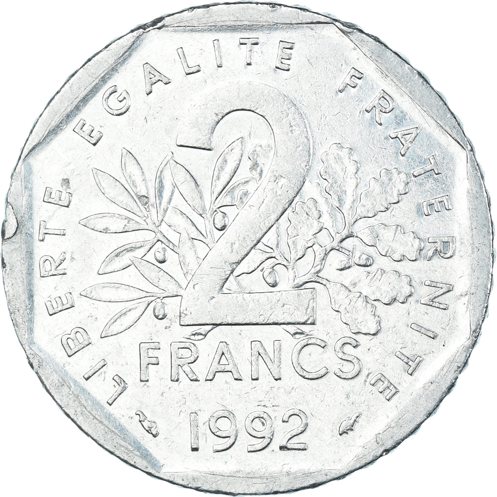 Coin, France, 2 Francs, 1992