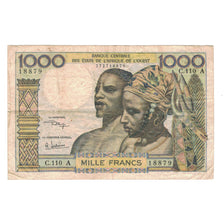Banknote, West African States, 1000 Francs, KM:103Aj, VF(20-25)