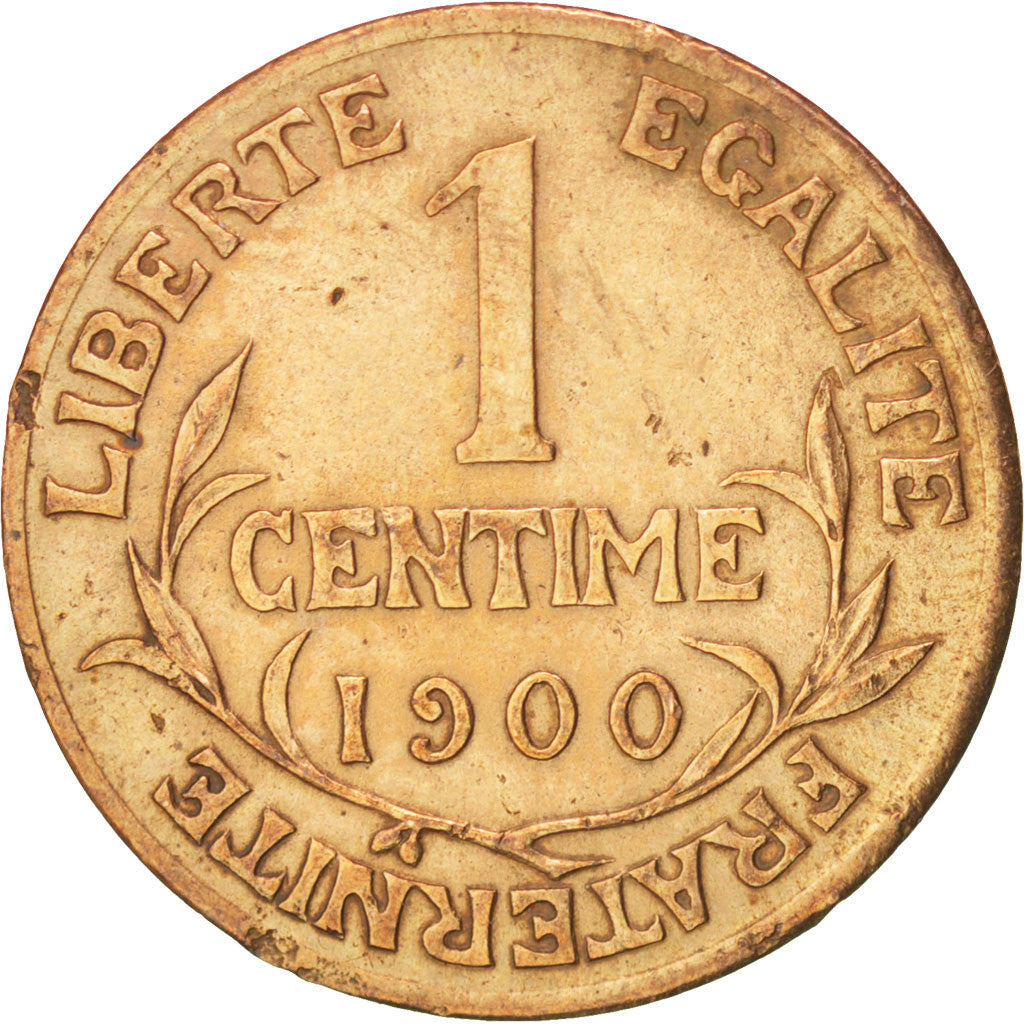 FRANCE, Dupuis, Centime, 1900, Paris, KM #840, VF(20-25), Bronze, 15, Gadoury...