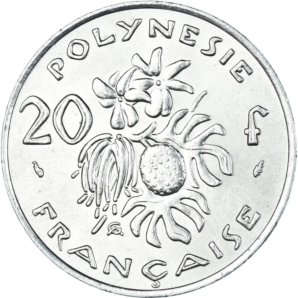 Monnaie, Polynésie française, 20 Francs, 1975