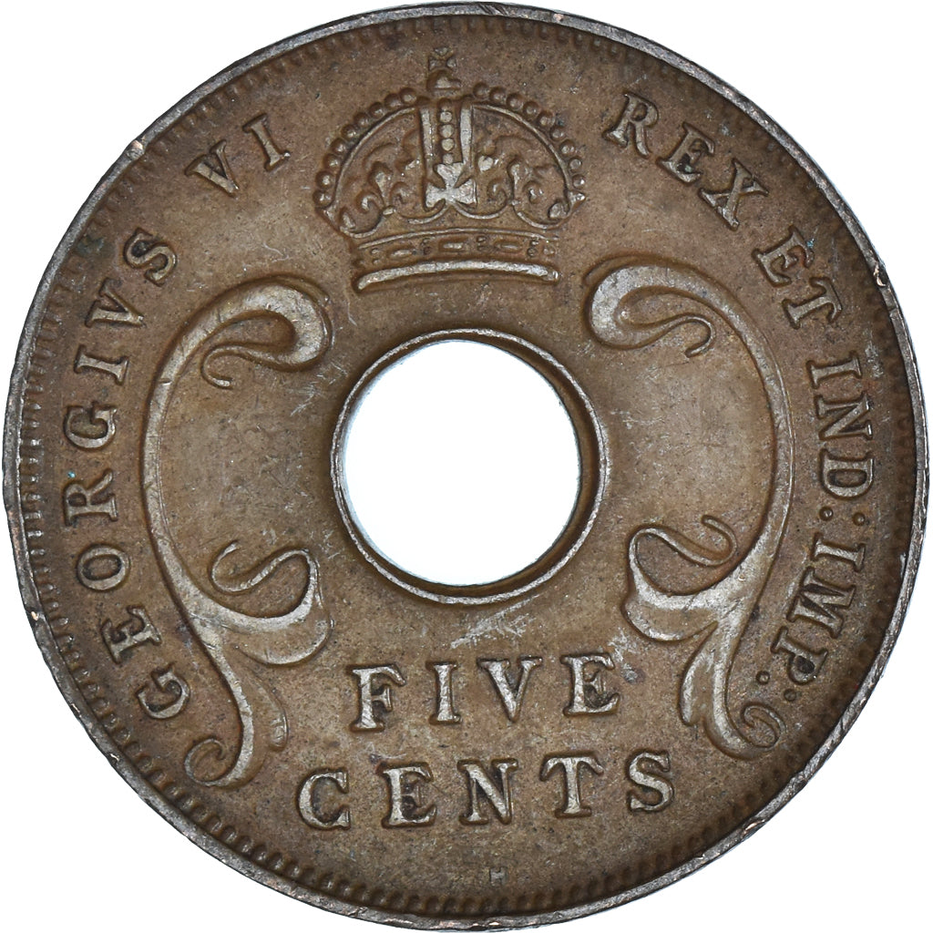 Coin, EAST AFRICA, 5 Cents, 1937