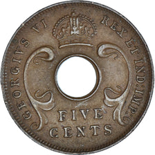 Coin, EAST AFRICA, 5 Cents, 1937