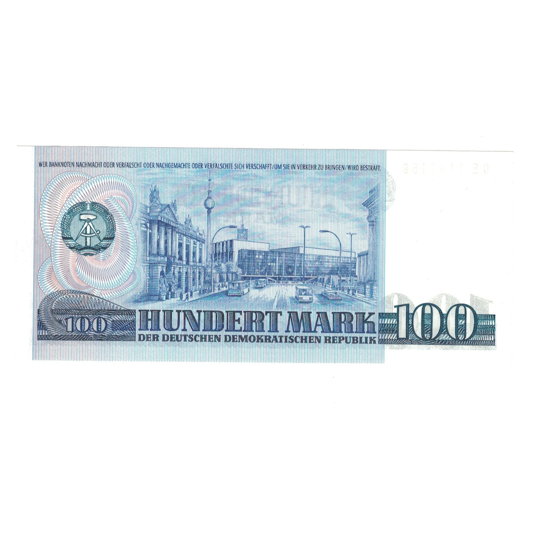 Banknote, Germany - Democratic Republic, 100 Mark, 1975, KM:31a, UNC(65-70)
