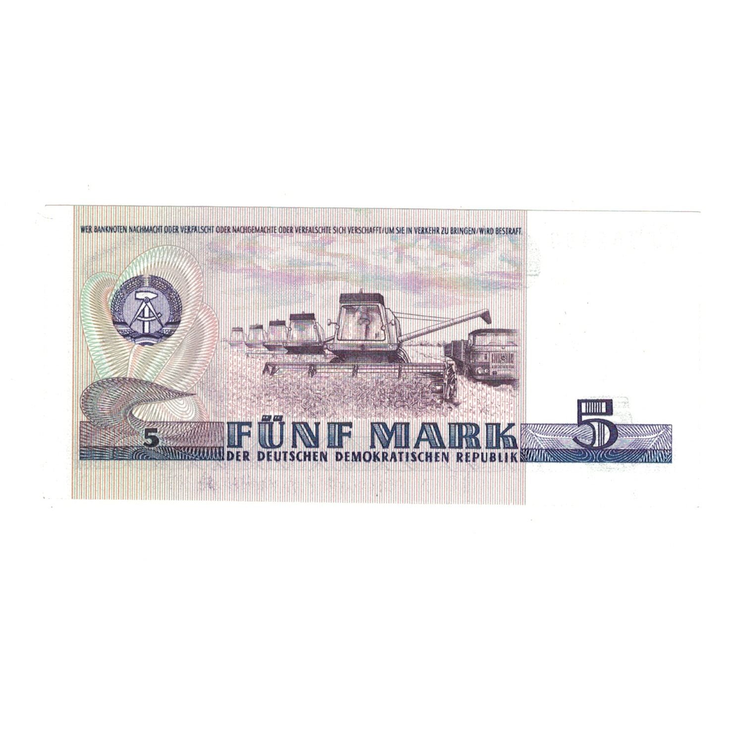 Banknote, Germany - Democratic Republic, 5 Mark, 1975, KM:27A, UNC(65-70)