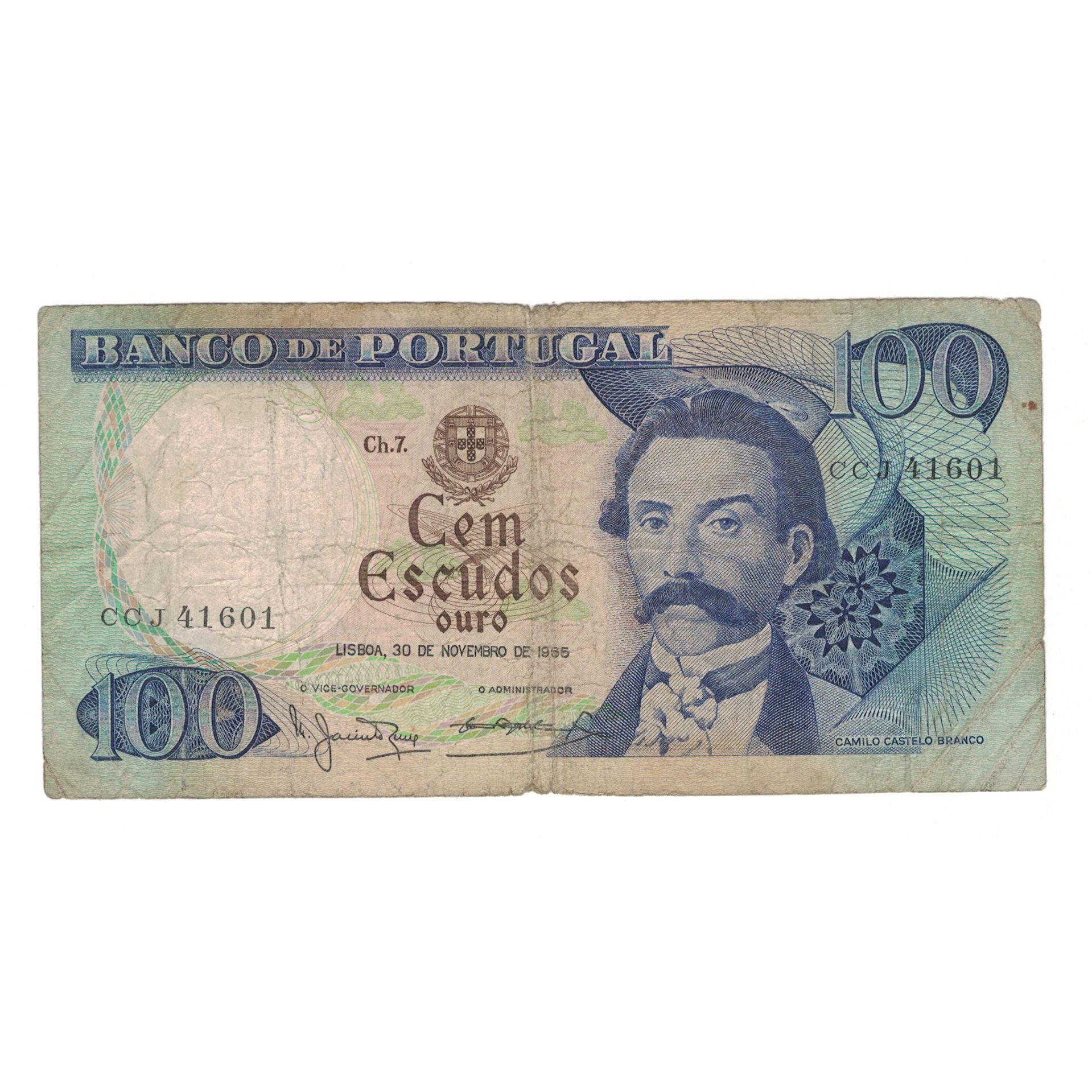 Banconote, Portogallo, 100 Escudos, 1965, 1965-11-30, KM:169a, MB