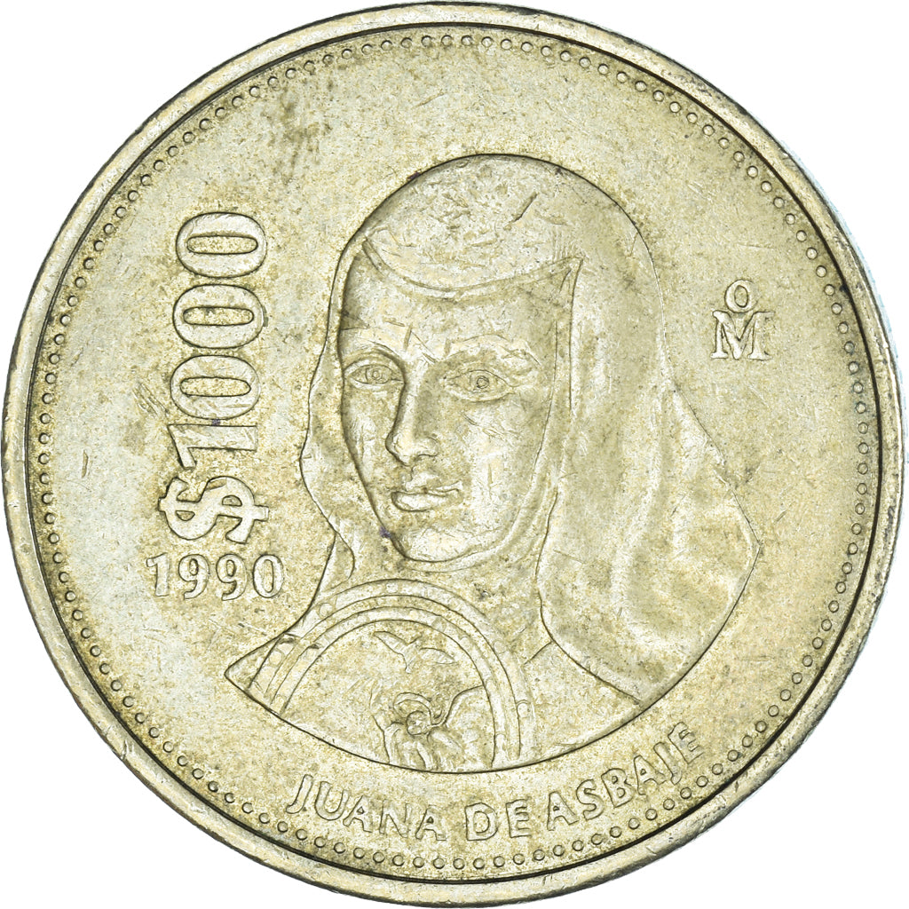 Moneda, México, 1000 Pesos, 1990