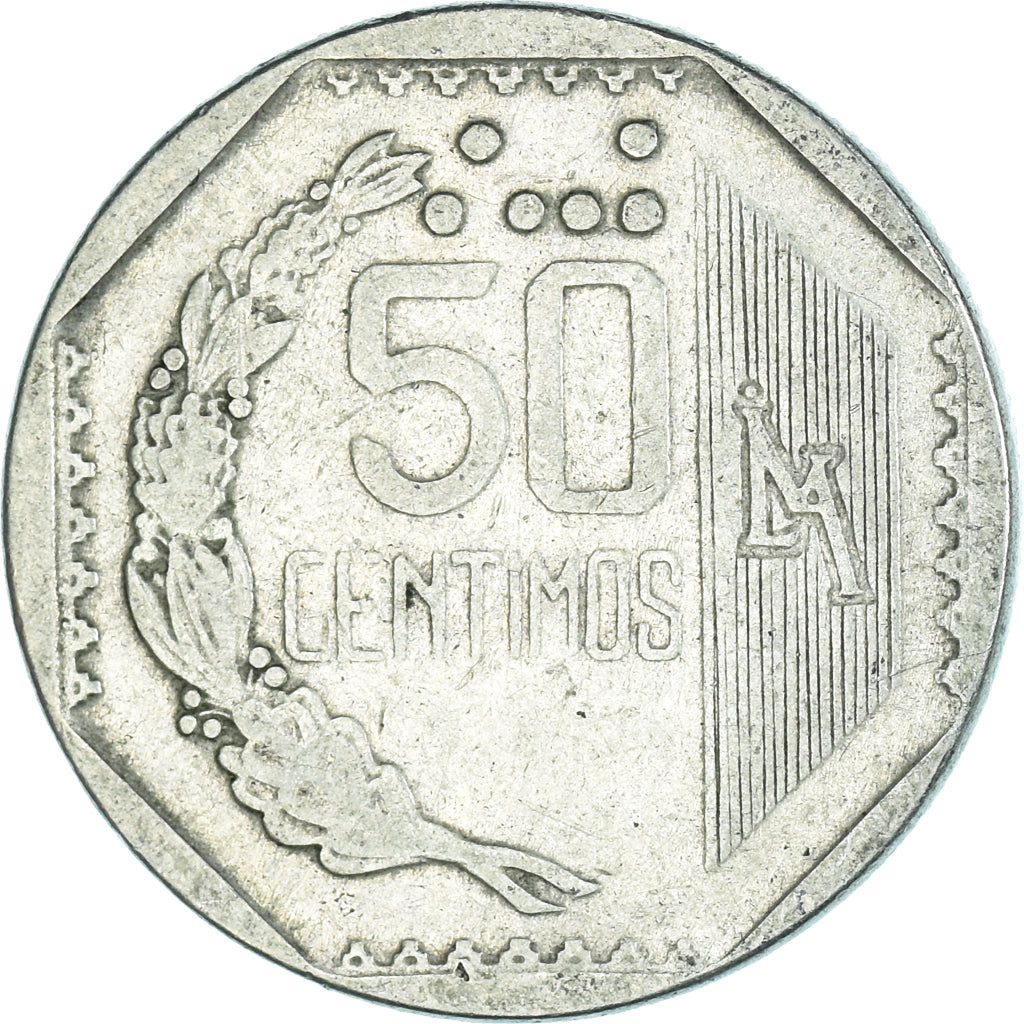 Monnaie, Pérou, 50 Centimos, 1993