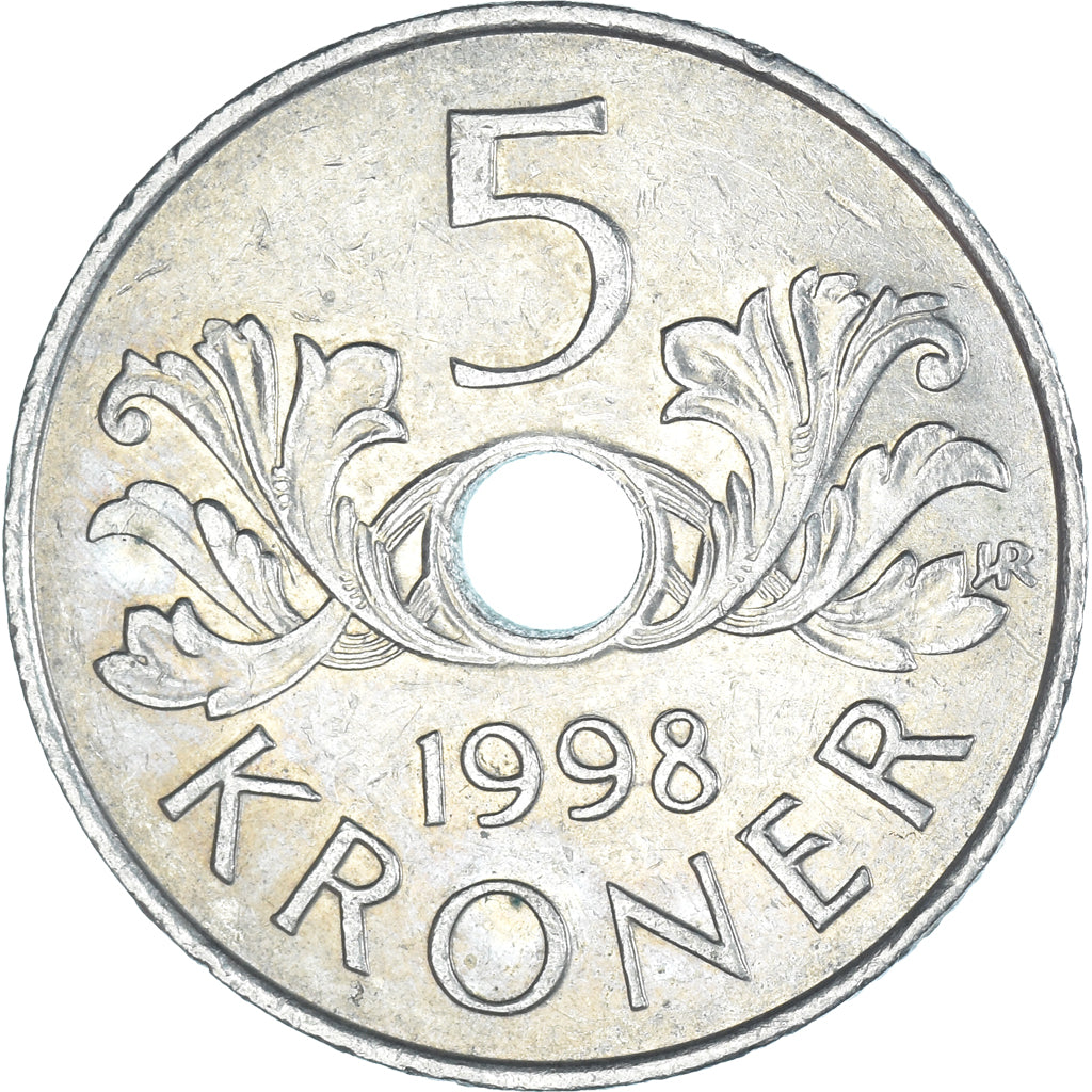 Moneta, Norwegia, 5 Kroner, 1998