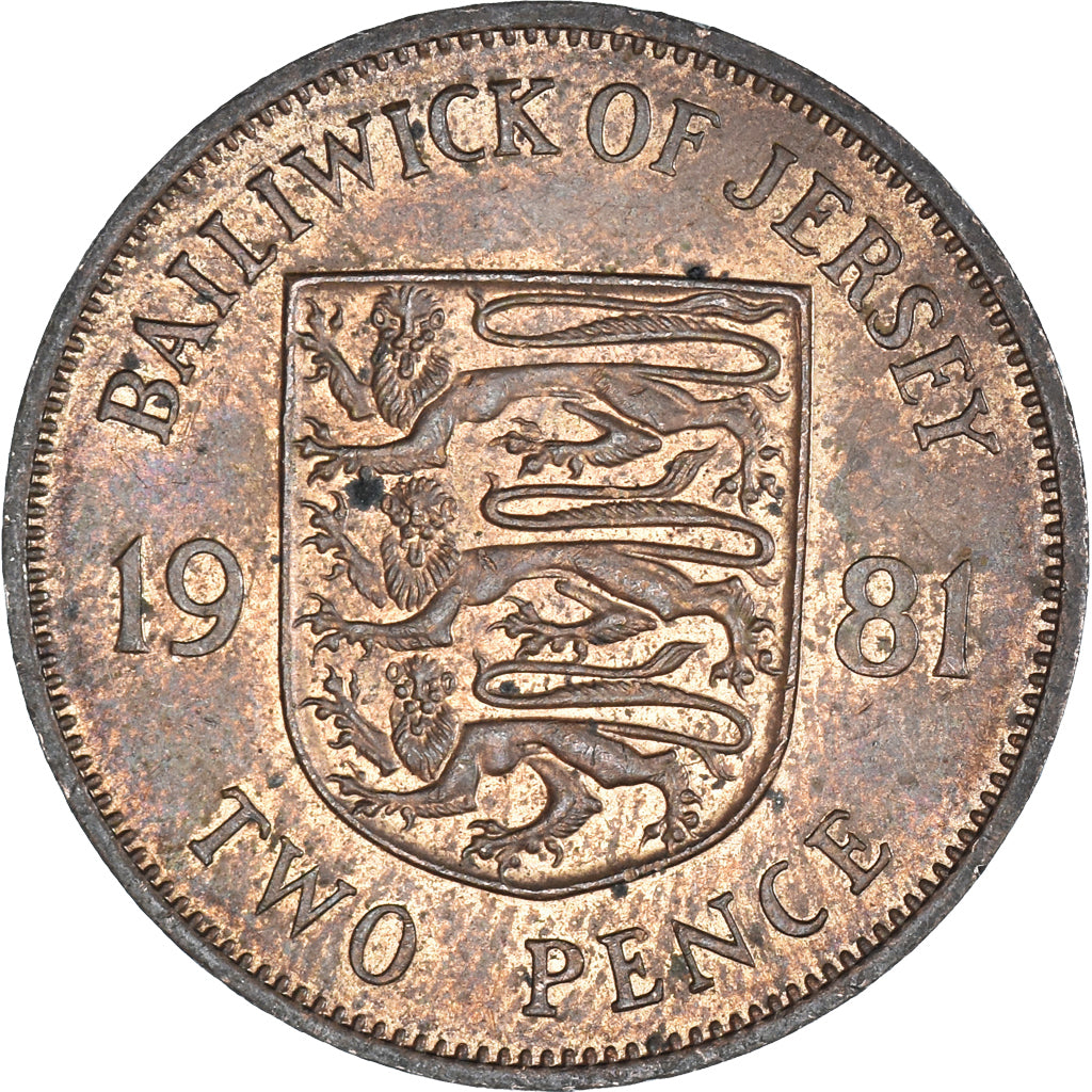Moneta, Jersey, 2 Pence, 1981