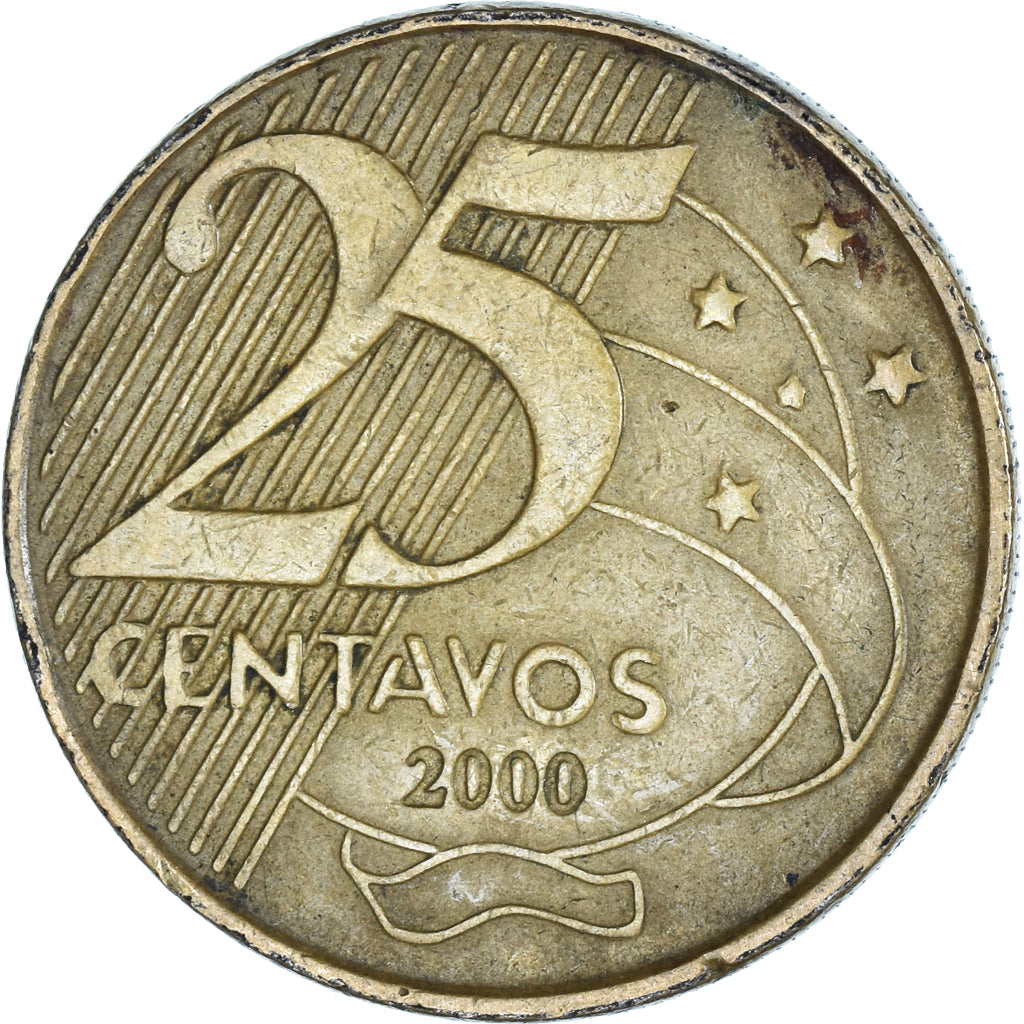Münze, Brasilien, 25 Centavos, 2000