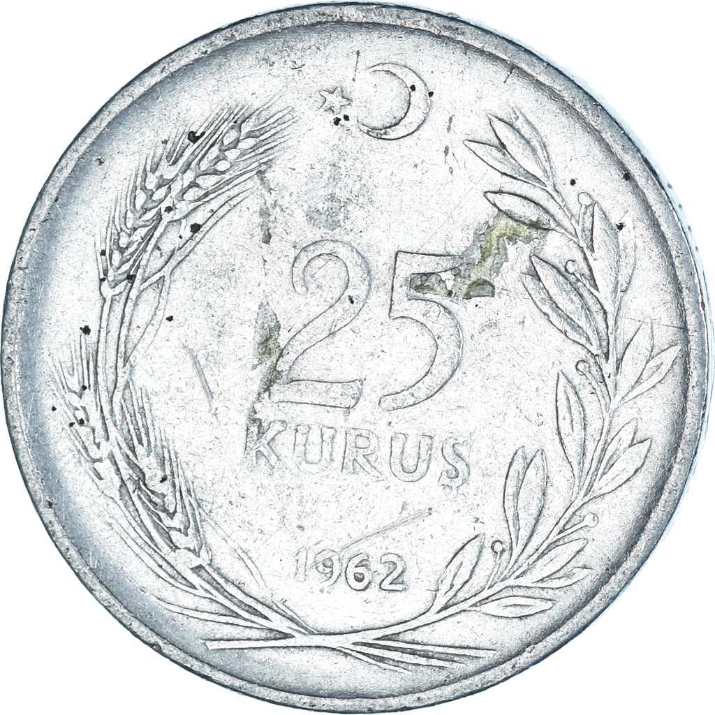 Moneta, Turchia, 25 Kurus, 1962