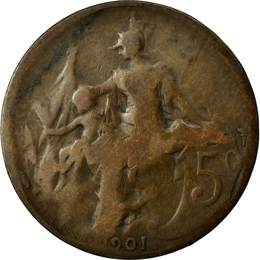 Munten, Frankrijk, Dupuis, 5 Centimes, 1901, ZG, Bronze, KM:842, Gadoury:165